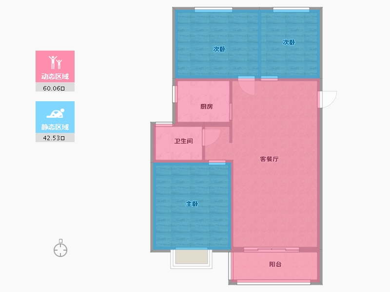 山东省-潍坊市-北斗•山河城-92.80-户型库-动静分区