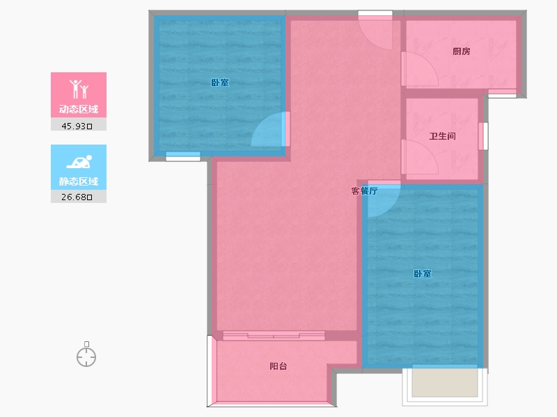 河南省-许昌市-德正西湖春天-64.81-户型库-动静分区