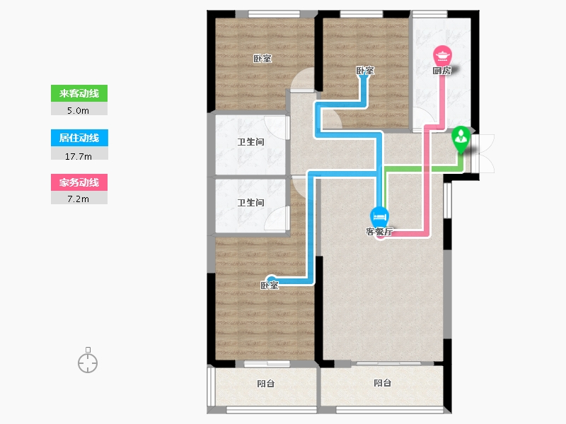 湖北省-武汉市-翰林尚苑-94.36-户型库-动静线