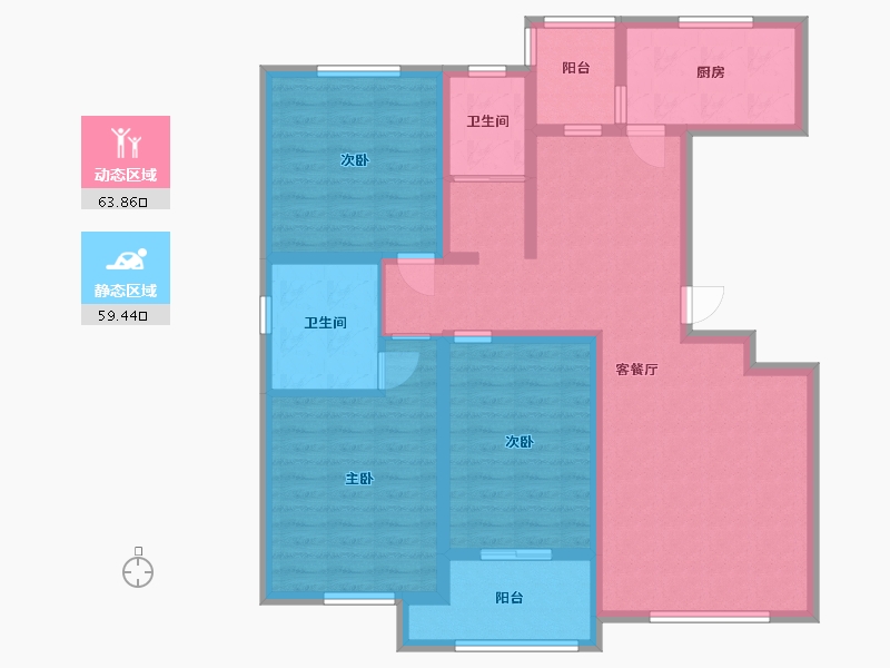 山东省-潍坊市-北斗•山河城-109.40-户型库-动静分区