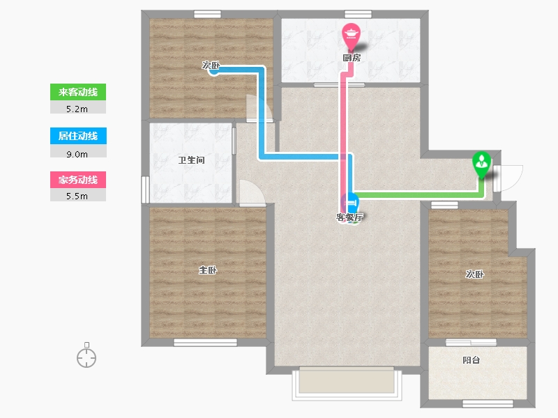 山东省-潍坊市-润地心悦城-108.00-户型库-动静线