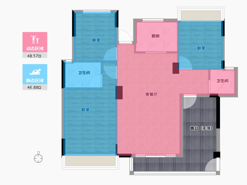 湖北省-宜昌市-梧桐邑·七贤台-104.00-户型库-动静分区