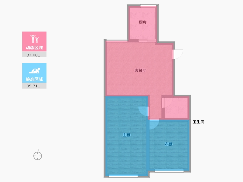 山东省-威海市-祥泰天泽府-65.00-户型库-动静分区