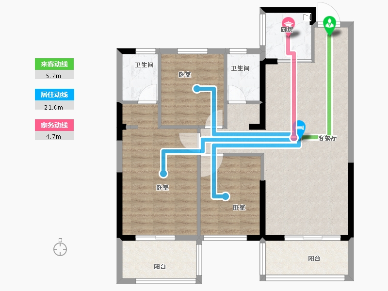 湖北省-荆州市-闽洪·水岸豪庭-94.01-户型库-动静线