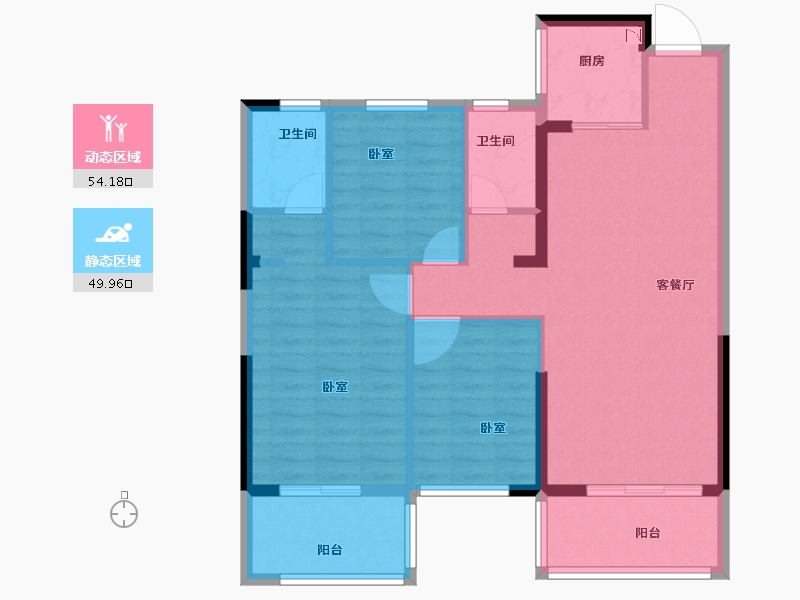 湖北省-荆州市-闽洪·水岸豪庭-94.01-户型库-动静分区