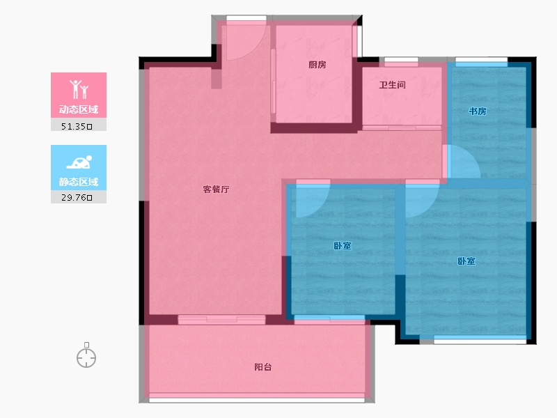 河南省-郑州市-绿地泰晤士新城-71.94-户型库-动静分区