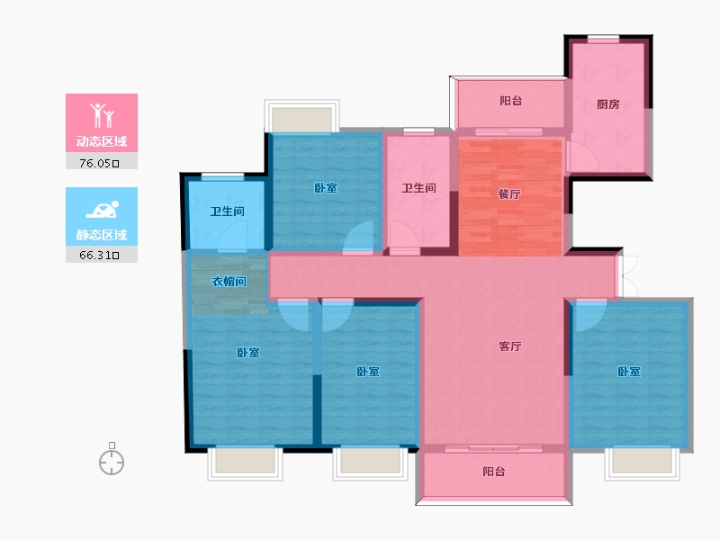 河南省-许昌市-德正西湖春天-127.47-户型库-动静分区