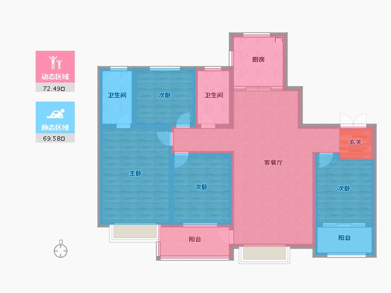 山东省-淄博市-乾元府-127.01-户型库-动静分区