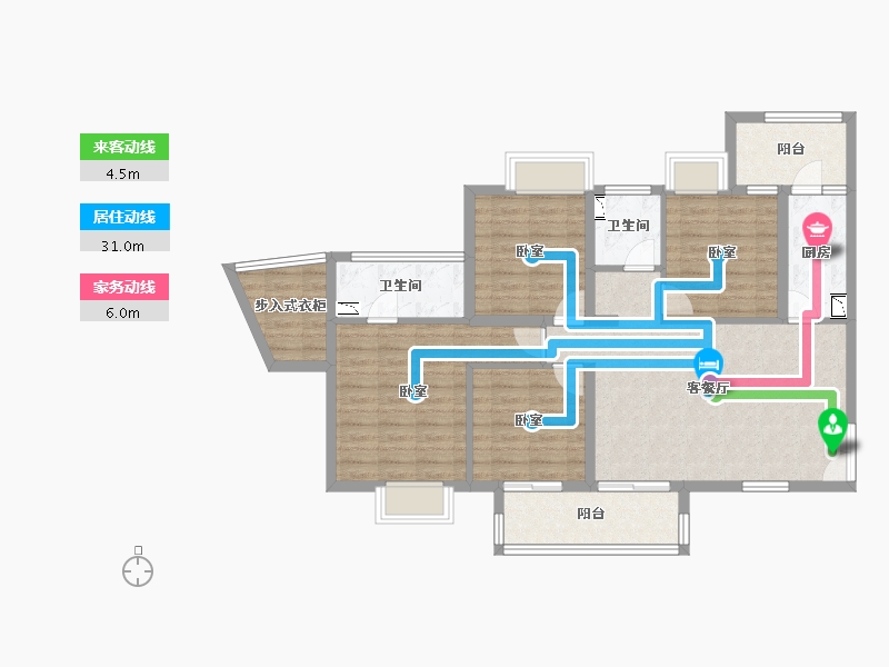 湖北省-襄阳市-融侨城·融侨悦府-101.70-户型库-动静线