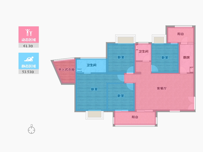 湖北省-襄阳市-融侨城·融侨悦府-101.70-户型库-动静分区