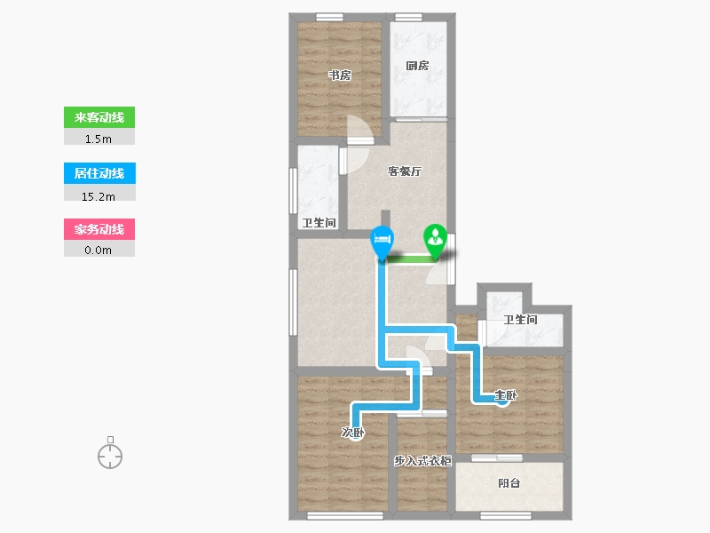 山东省-潍坊市-金庆御花园-76.53-户型库-动静线