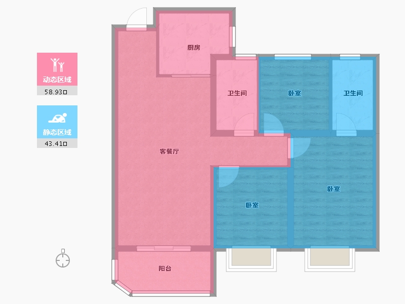 山东省-济宁市-红星瑞马世家-92.00-户型库-动静分区