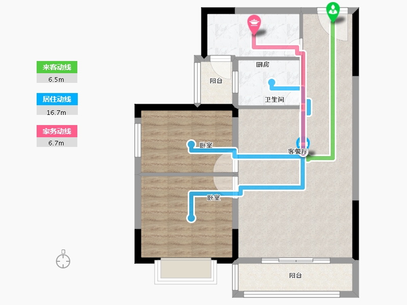 湖北省-黄冈市-黄州一品（天秀府）-77.79-户型库-动静线