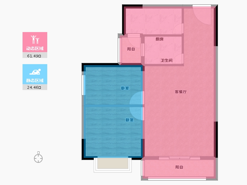 湖北省-黄冈市-黄州一品（天秀府）-77.79-户型库-动静分区