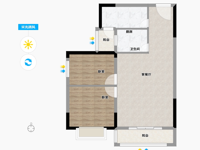 湖北省-黄冈市-黄州一品（天秀府）-77.79-户型库-采光通风