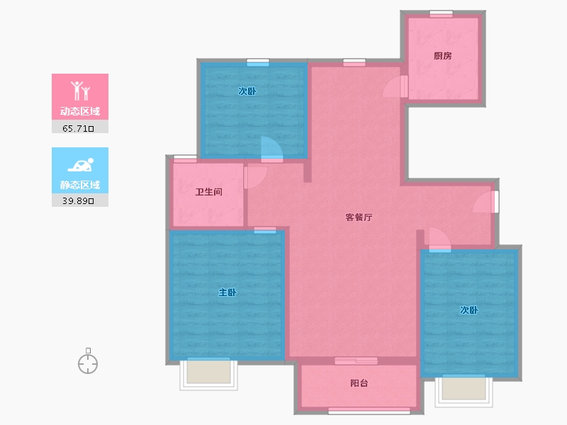 山东省-临沂市-华业书香尚城-94.00-户型库-动静分区