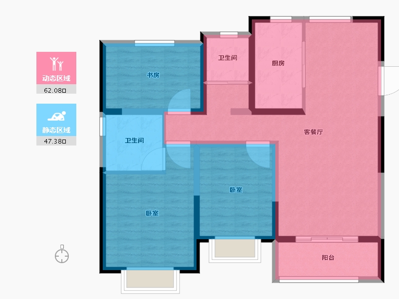 山东省-德州市-云湖四季-98.00-户型库-动静分区