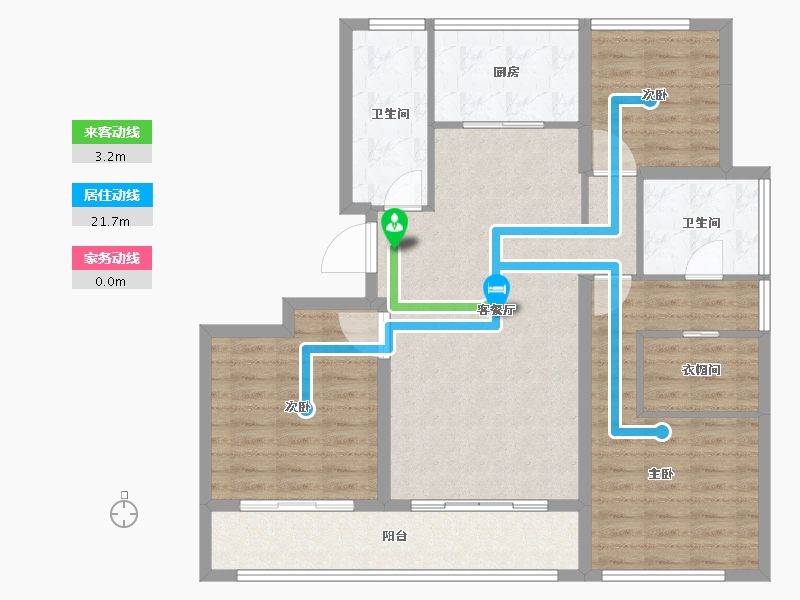 山东省-青岛市-绿城云栖-102.93-户型库-动静线