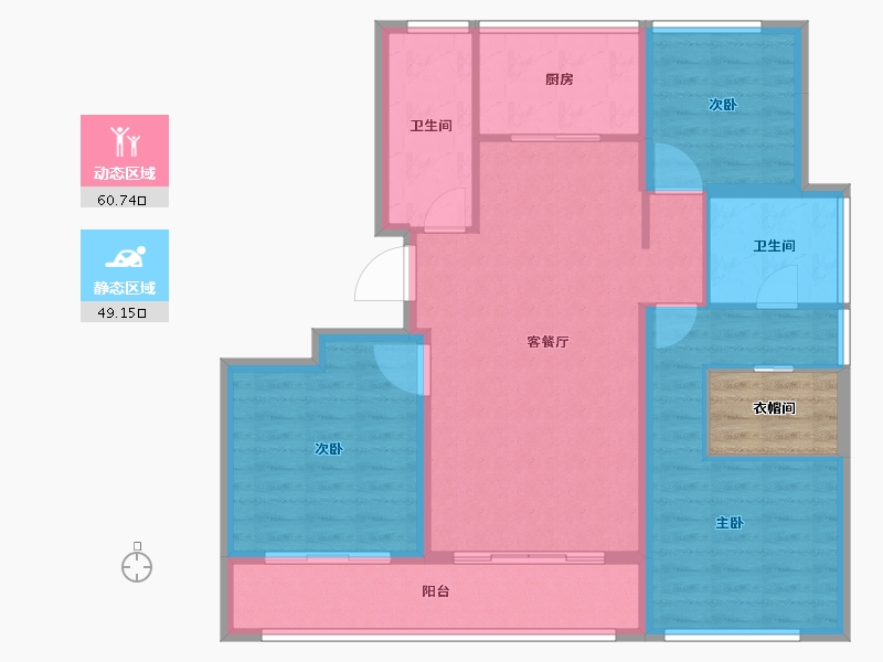 山东省-青岛市-绿城云栖-102.93-户型库-动静分区