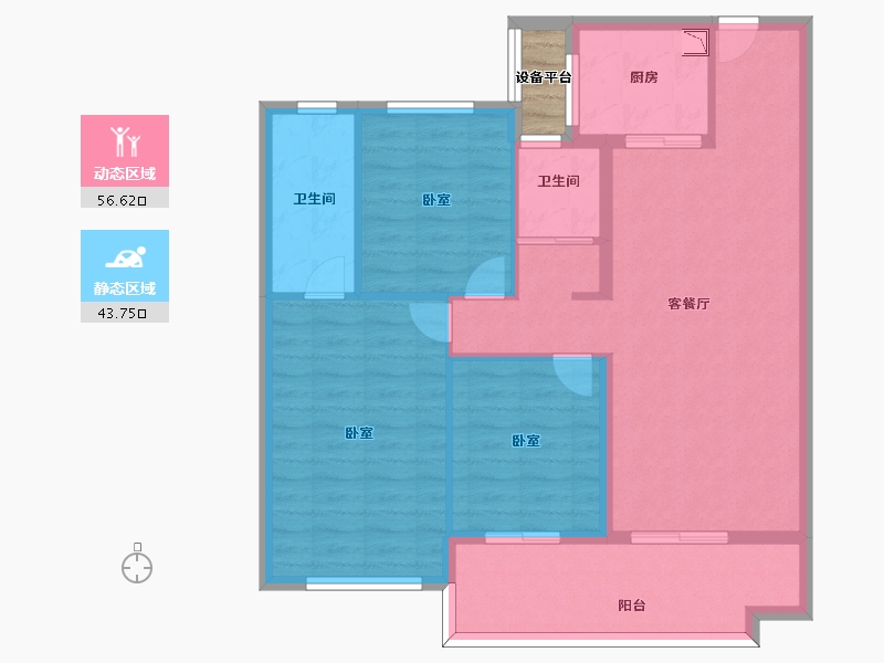 河南省-驻马店市-平舆碧桂园-92.00-户型库-动静分区