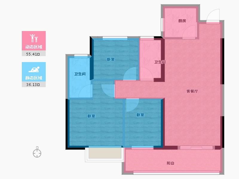 湖北省-武汉市-光谷新都-82.00-户型库-动静分区