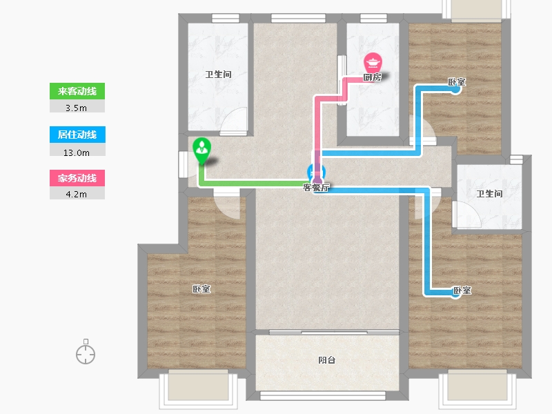 河南省-驻马店市-华府东方-82.25-户型库-动静线