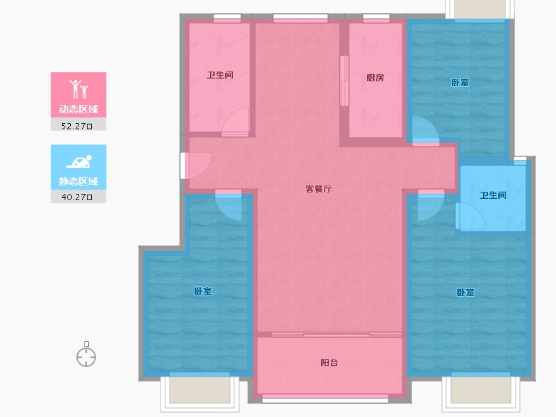 河南省-驻马店市-华府东方-82.25-户型库-动静分区