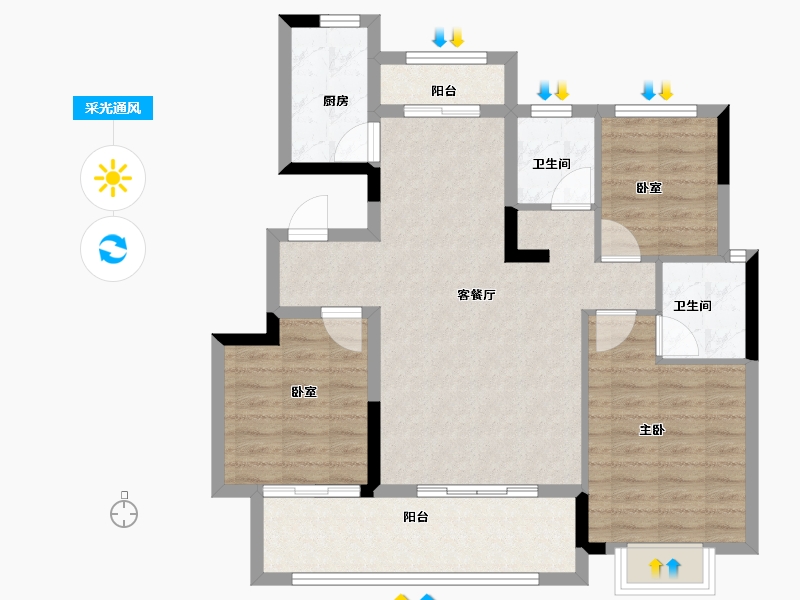 江西省-上饶市-东投·金麟府-89.00-户型库-采光通风