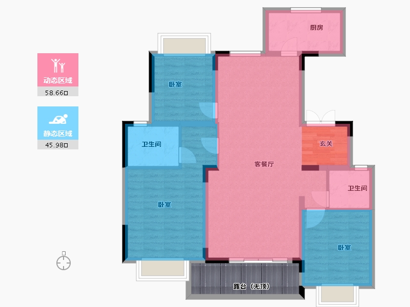 湖北省-武汉市-中建锦绣楚城-102.00-户型库-动静分区