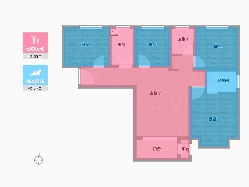 河南省-郑州市-和黄熙花园-71.74-户型库-动静分区