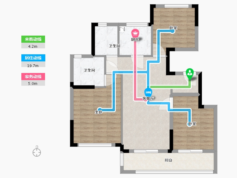 浙江省-宁波市-天阳大唐•凤澜邸-84.01-户型库-动静线