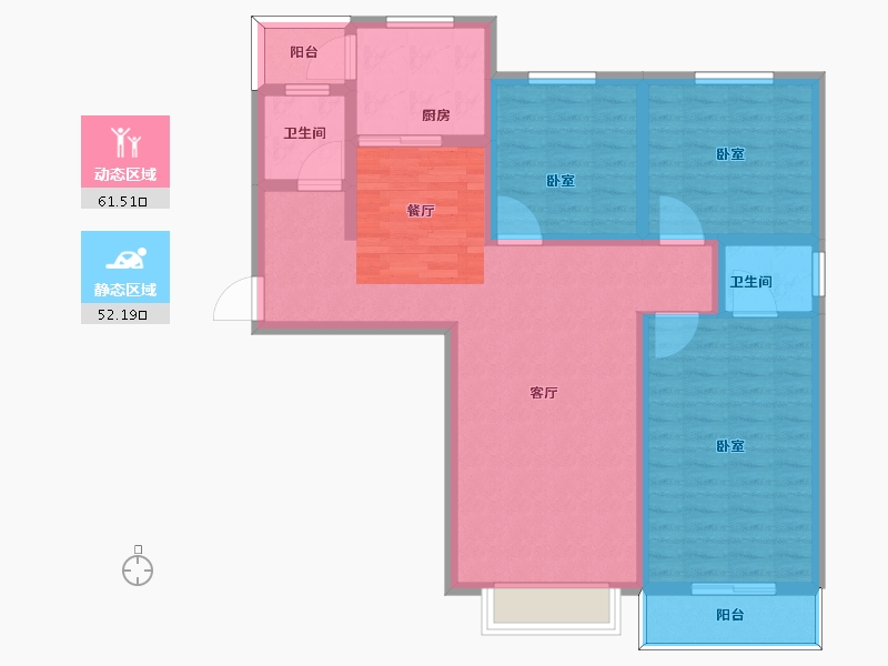 河南省-许昌市-荣城尚府-101.71-户型库-动静分区