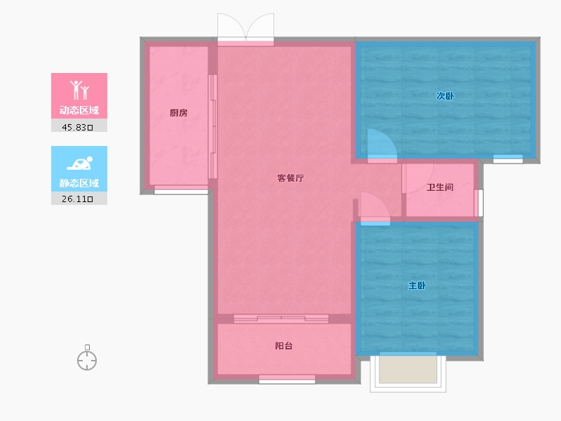 山东省-潍坊市-宏帆广场-64.53-户型库-动静分区