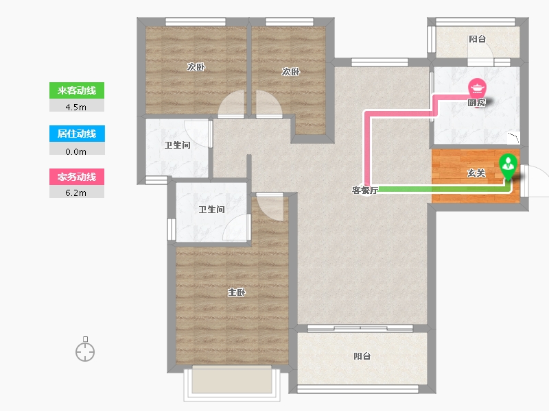 山东省-淄博市-淄博恒大御澜庭-87.41-户型库-动静线