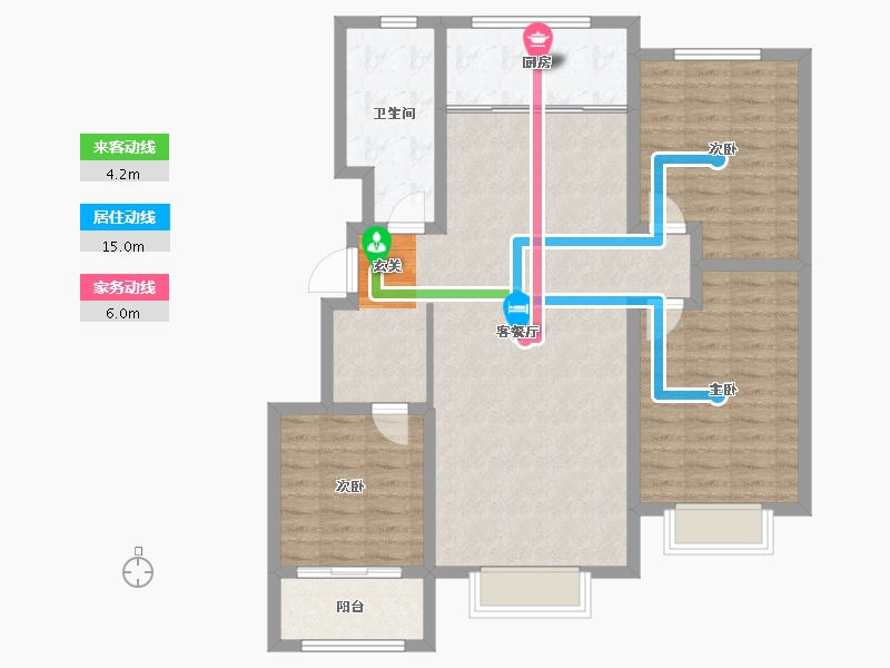 山东省-淄博市-学府雅苑-106.00-户型库-动静线