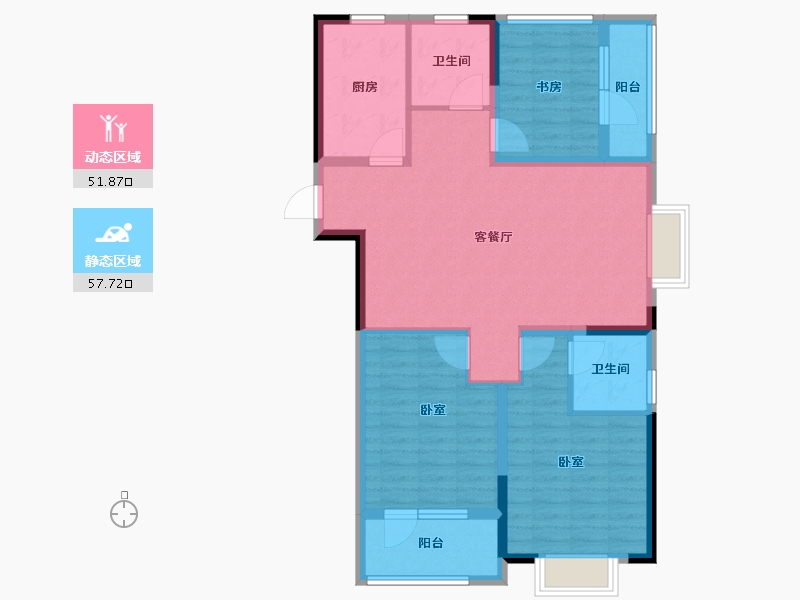 山东省-济宁市-亿丰壹品轩-98.00-户型库-动静分区