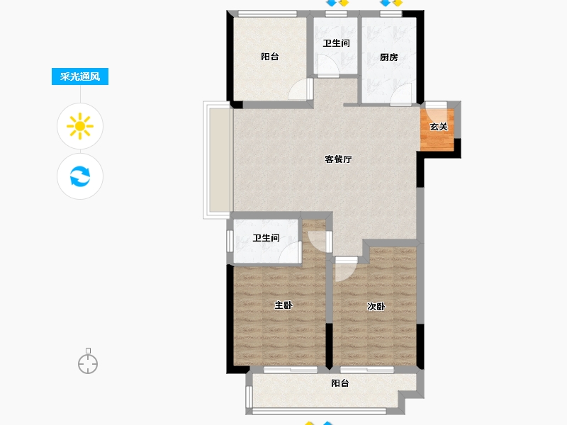 安徽省-滁州市-城市之星-89.68-户型库-采光通风