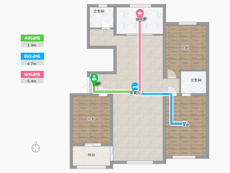 山东省-潍坊市-金元方山公馆-121.00-户型库-动静线