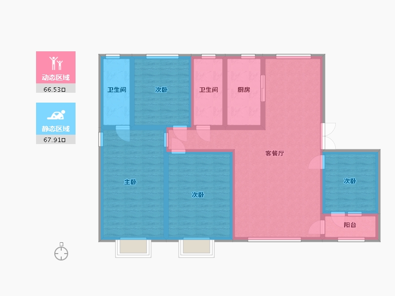 山东省-潍坊市-和扬·翠湖美墅-120.00-户型库-动静分区