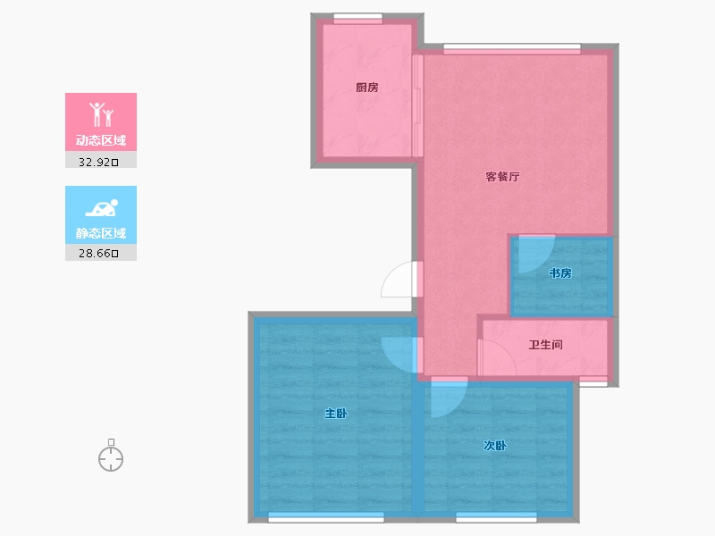 山东省-威海市-祥泰天泽府-54.83-户型库-动静分区