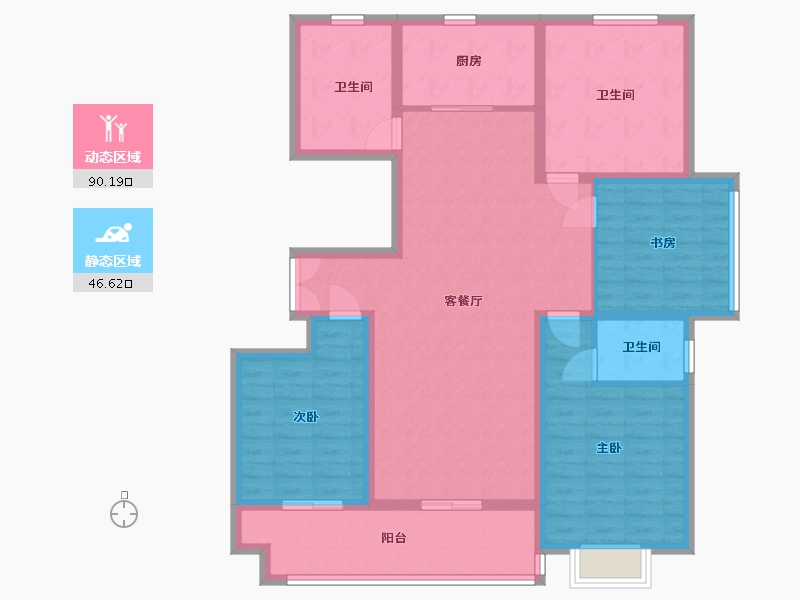 山东省-临沂市-史丹利四季长安-123.00-户型库-动静分区