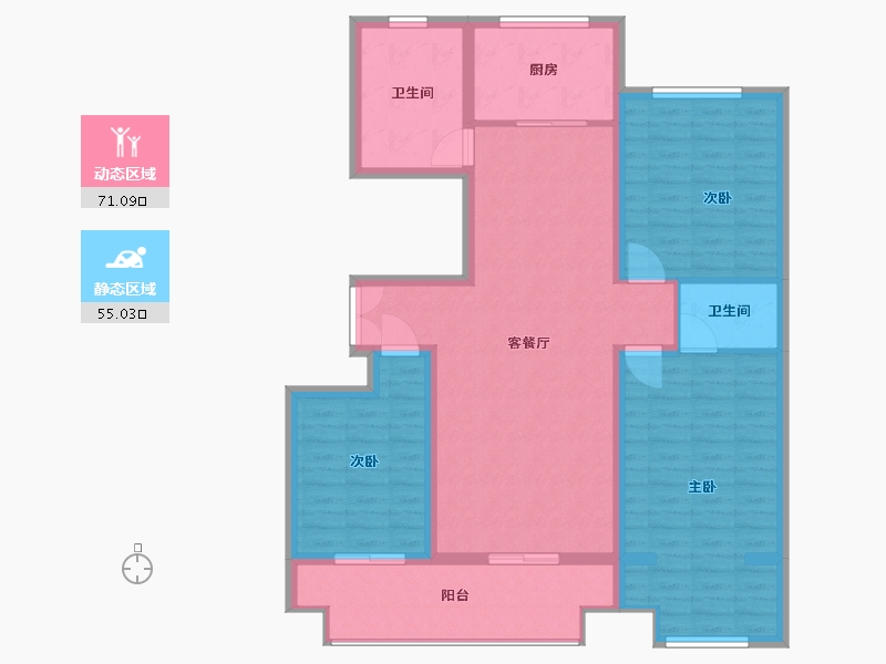 山东省-临沂市-史丹利四季长安-114.00-户型库-动静分区