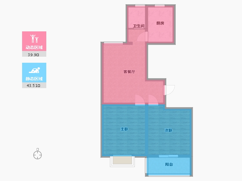 山东省-潍坊市-甘棠德智园-74.40-户型库-动静分区