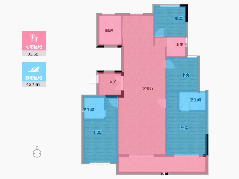 湖北省-武汉市-翰林尚苑-130.00-户型库-动静分区