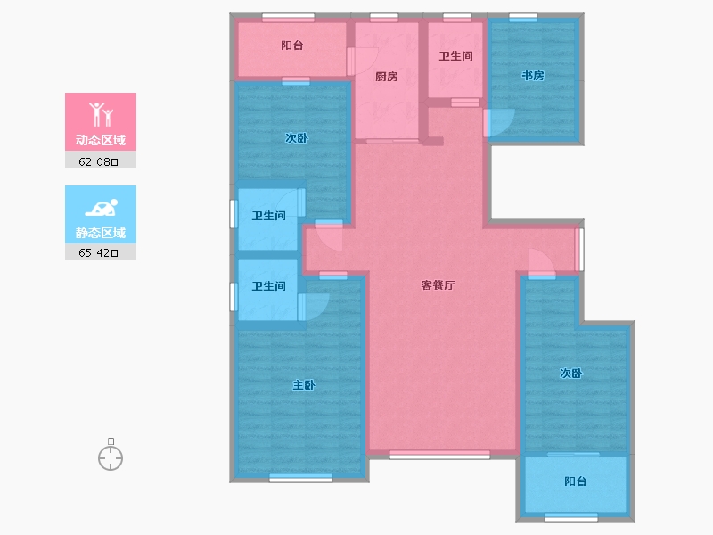 山东省-潍坊市-金庆御花园-112.48-户型库-动静分区