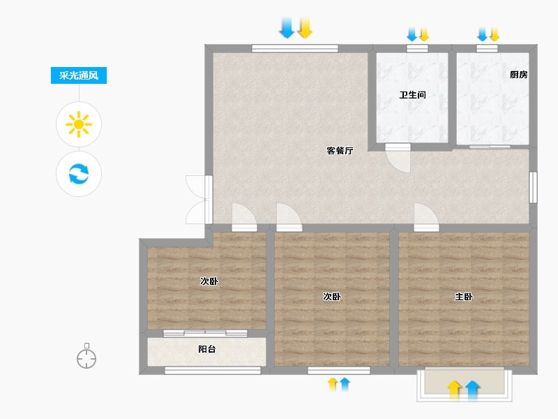 山东省-潍坊市-智慧农业总部-96.12-户型库-采光通风