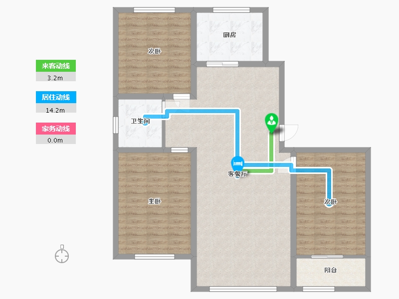 山东省-潍坊市-中阳东明学府-106.40-户型库-动静线