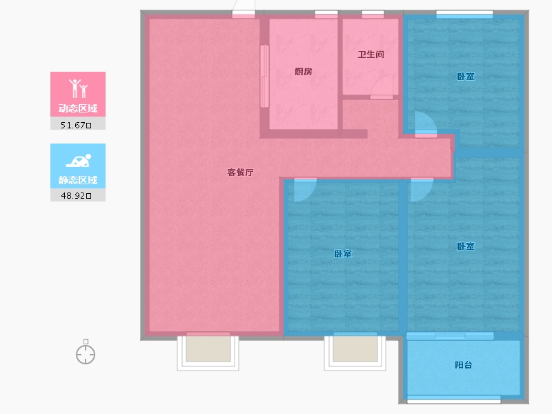 山东省-济宁市-红星瑞马世家-89.99-户型库-动静分区