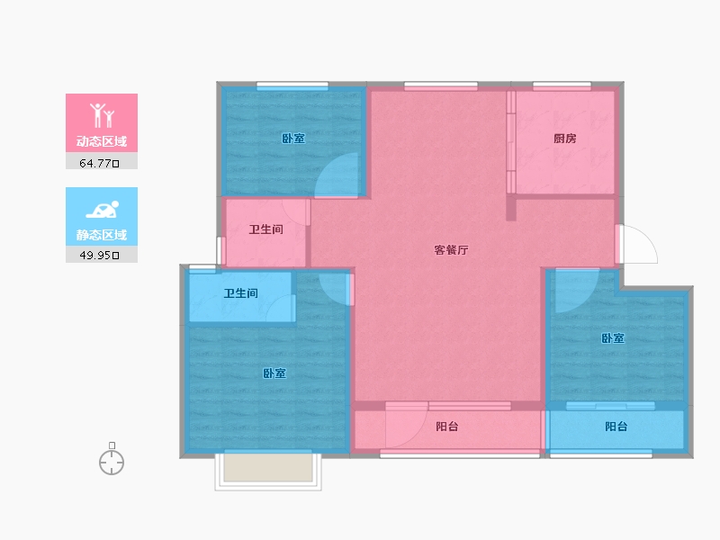 山东省-德州市-泽信喜园-103.48-户型库-动静分区