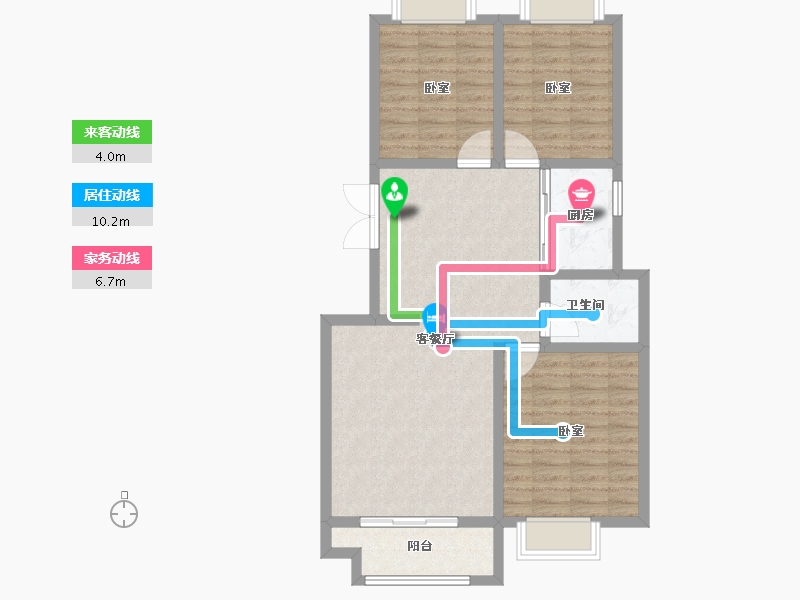 河南省-驻马店市-华府东方-85.31-户型库-动静线